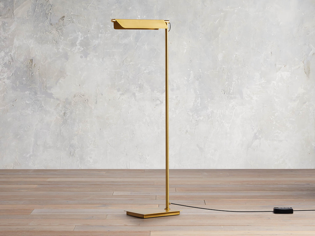 Axle Brass Floor Light, Floor Lamp, detail 4