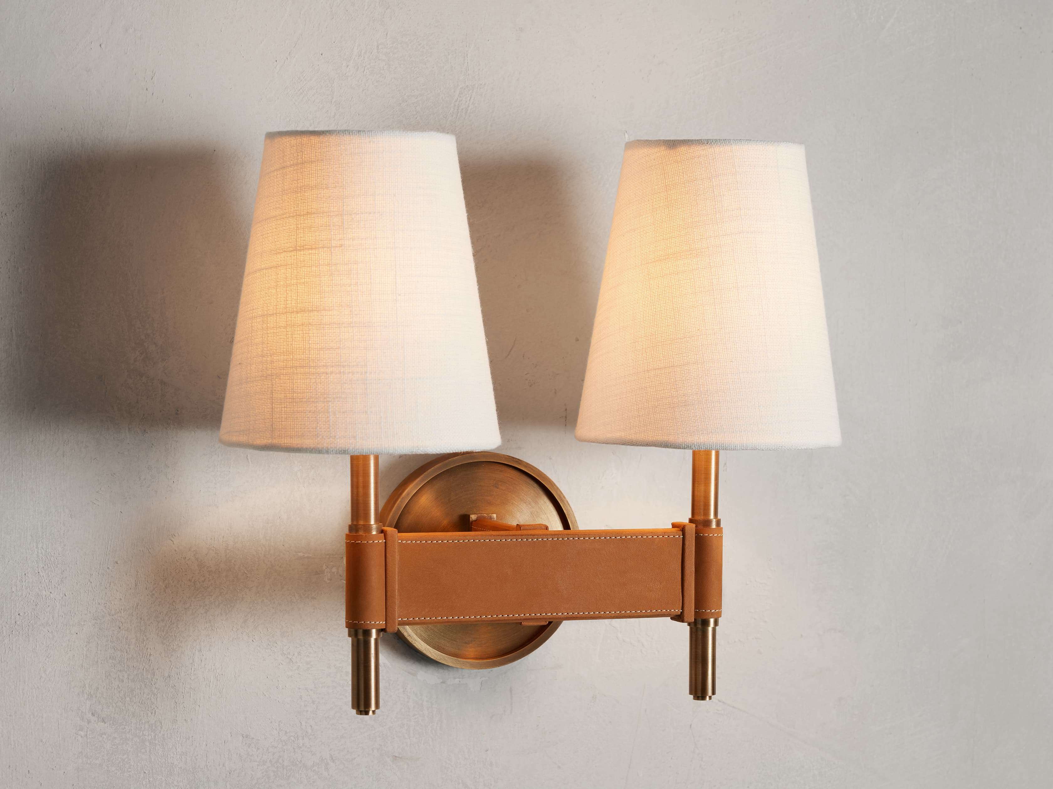 Hastings Double Wall Light, Hardwired Wall Sconce, Dimensions 12"