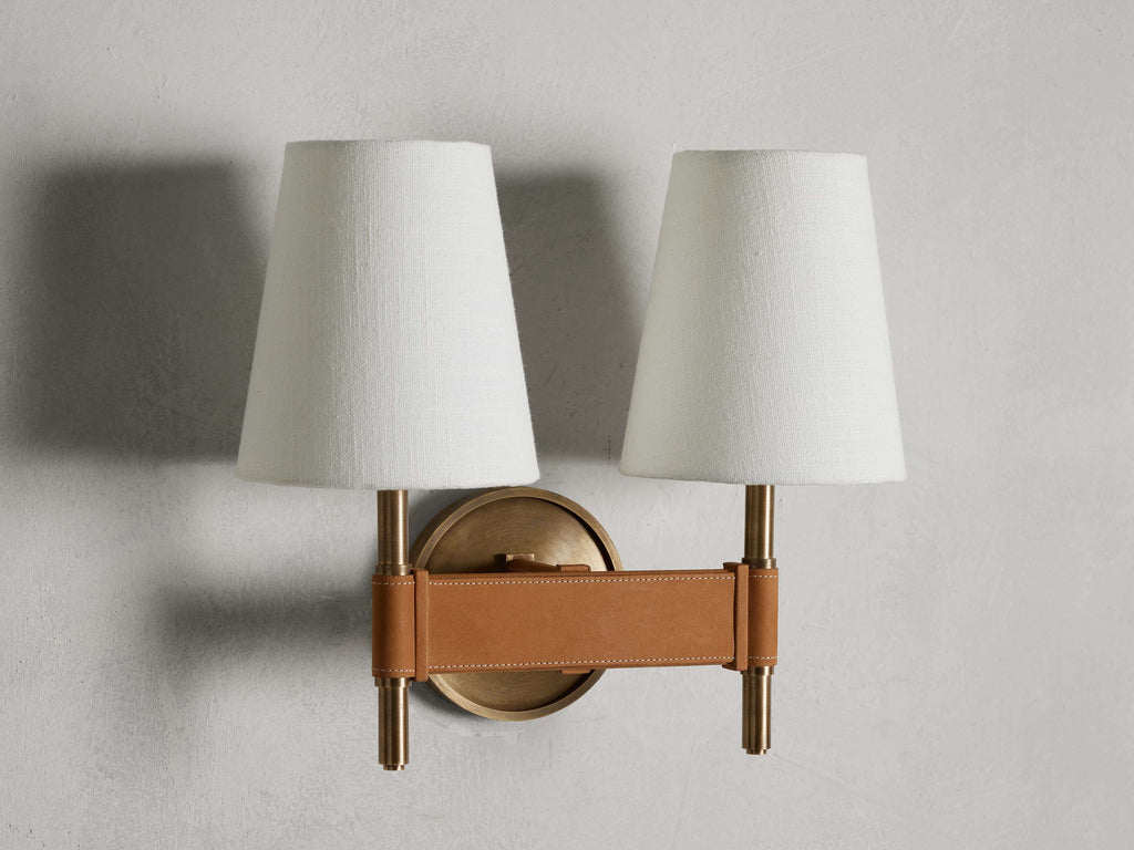 Hastings Double Wall Light, Hardwired Wall Sconce, detail 2