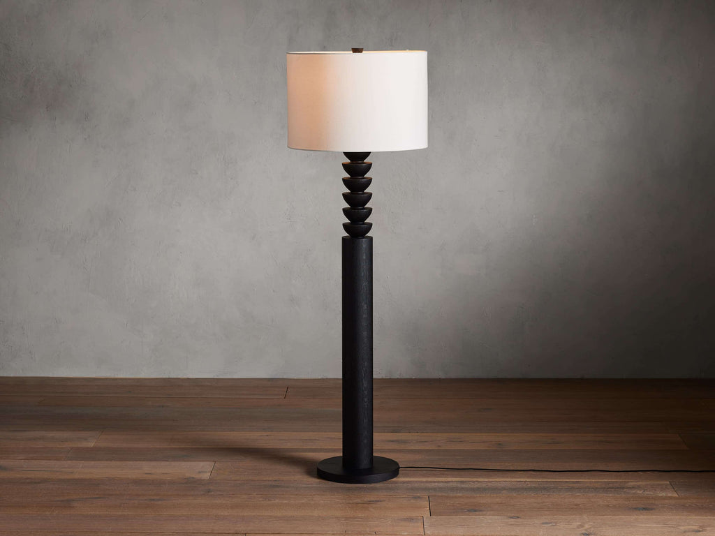 Lathe Floor Light, Floor Lamp, Dimensions 20"