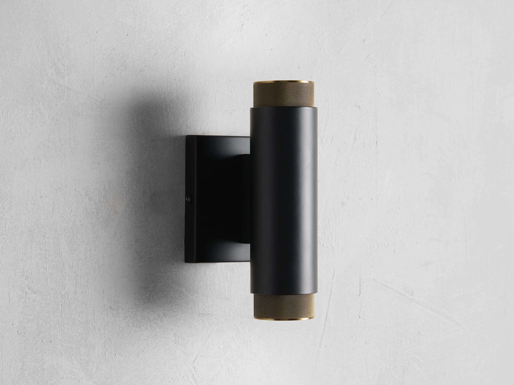 Spotlight Exterior Sconce, Outdoor Wall Light, 5" w x 1" d x 5" h