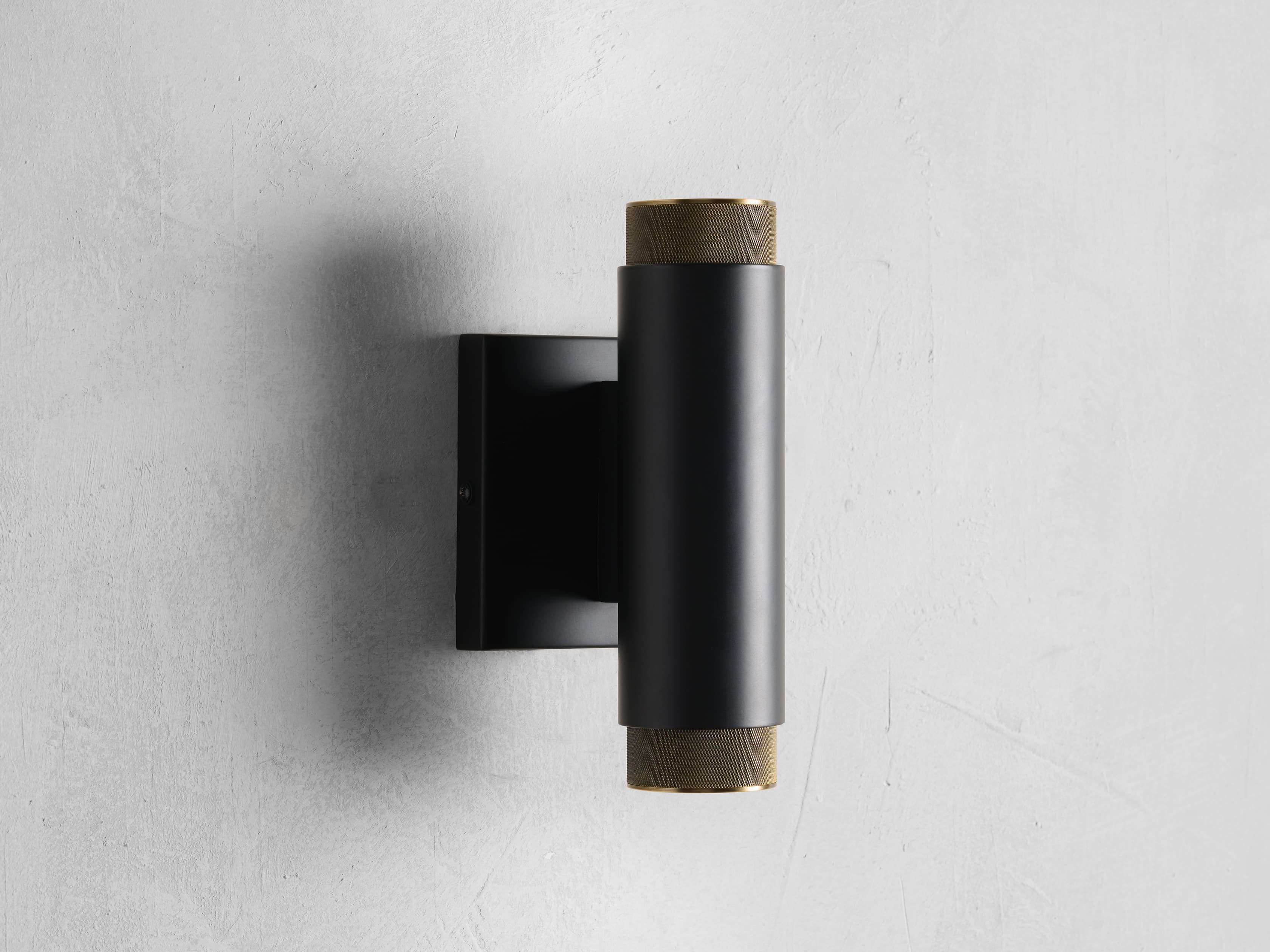 Spotlight Exterior Sconce, Outdoor Wall Light, 5" w x 1" d x 5" h