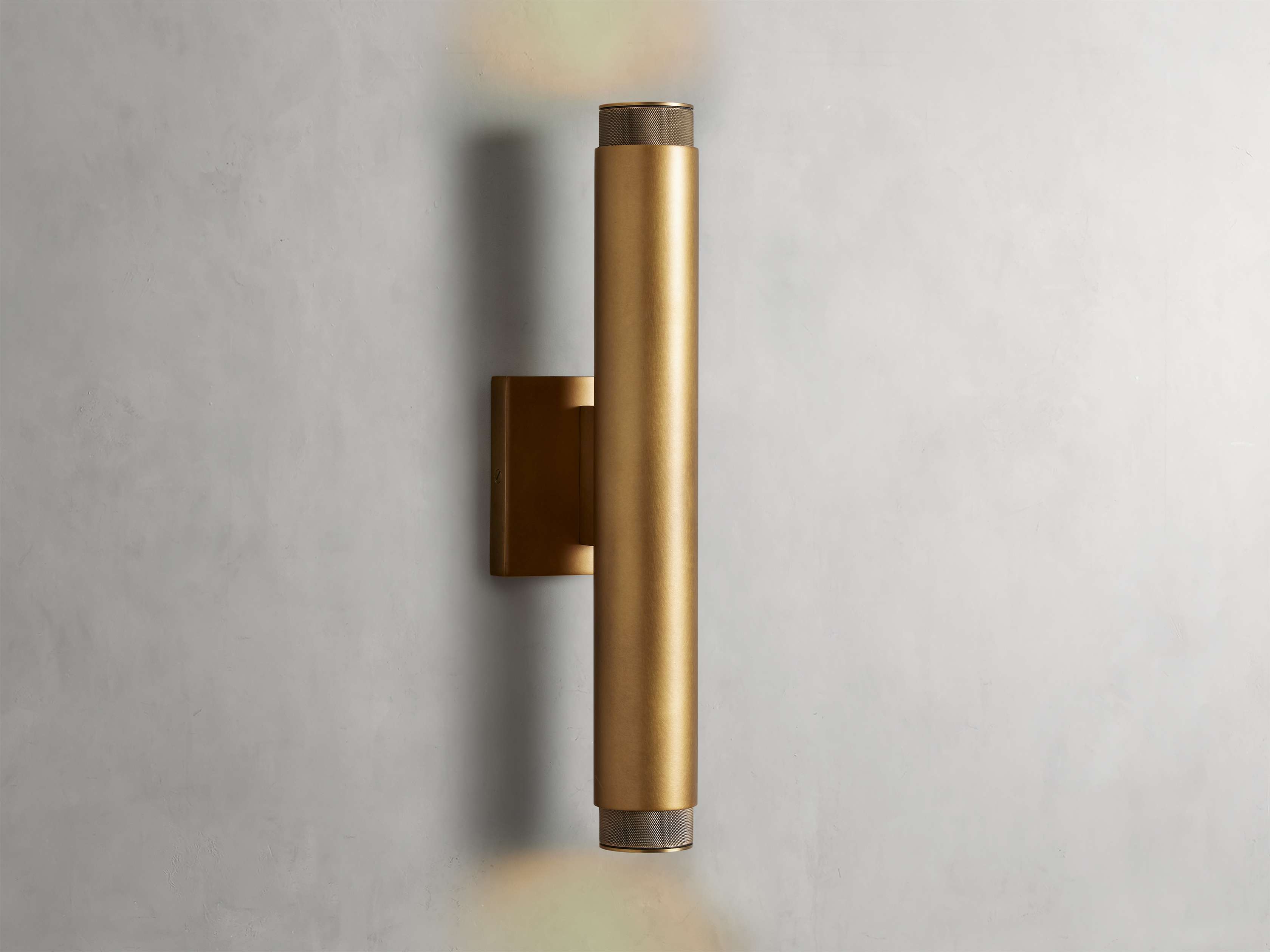 Spotlight Exterior Sconce in Brass, Outdoor Wall Light, detail 2
