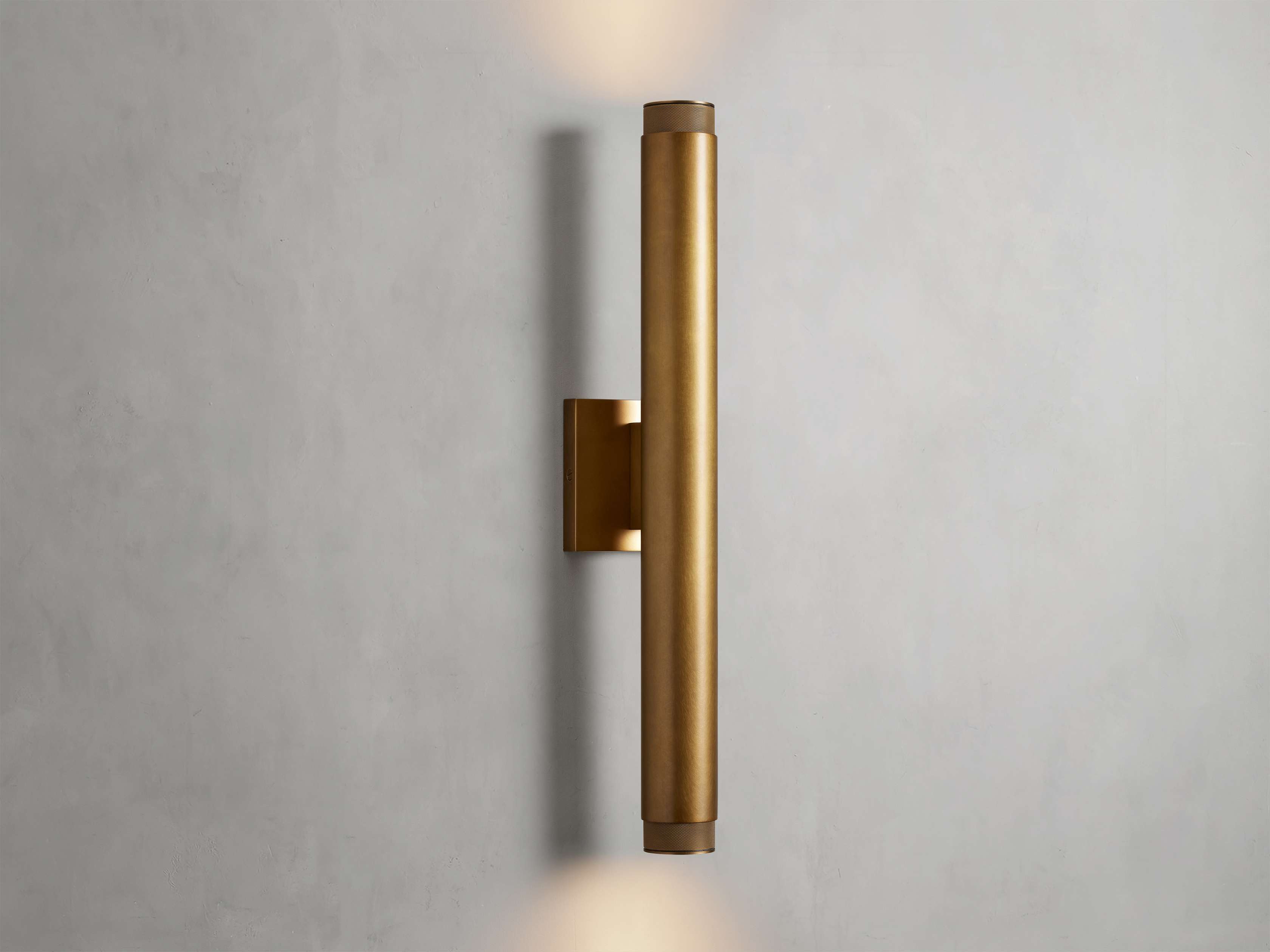 Spotlight Exterior Sconce in Brass, Outdoor Wall Light, detail 3