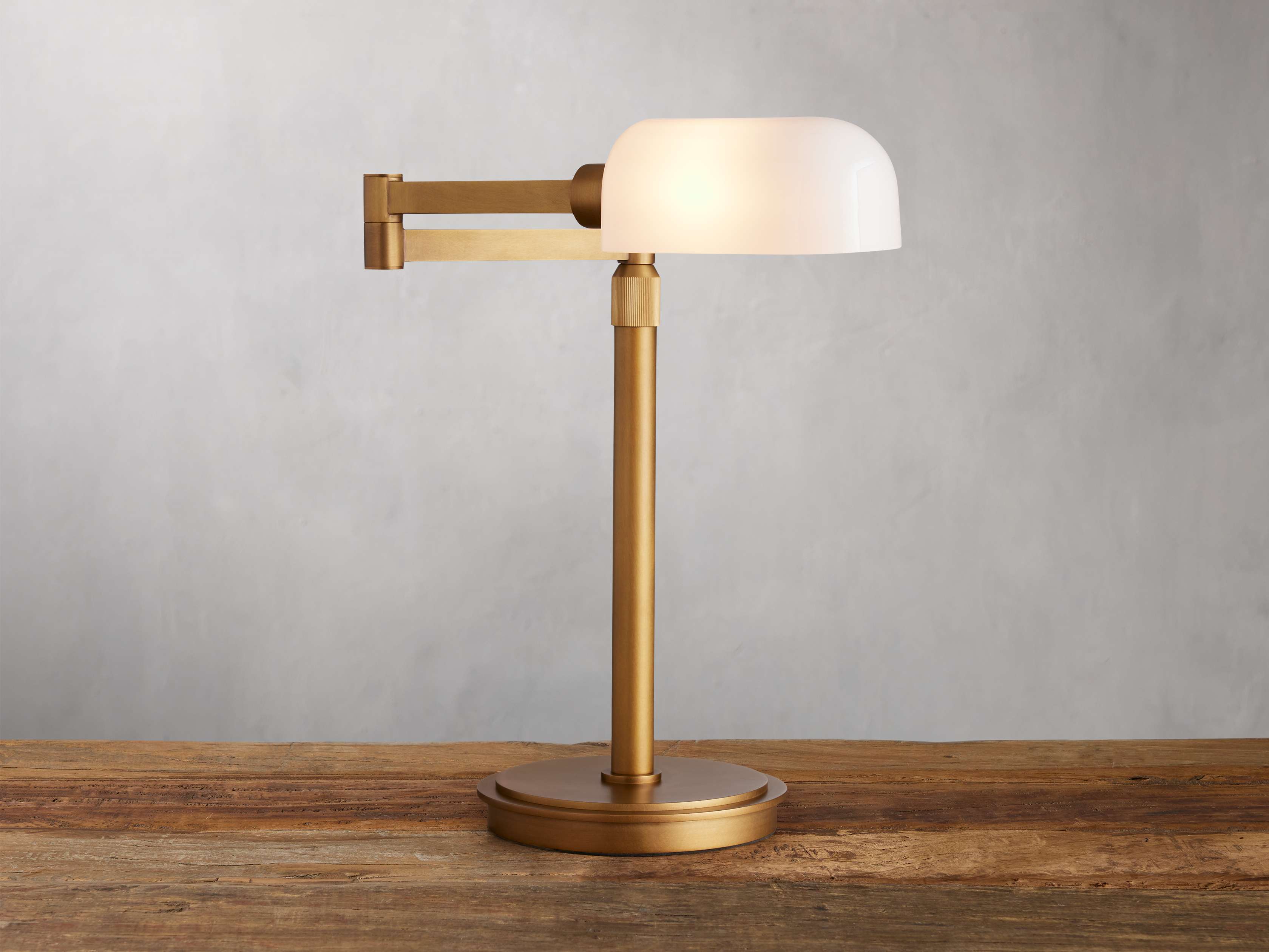 Zayd Pivot Arm Table Light, Bedside Table Lamp, Dimensions 24"