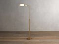 Zayd Pivot Arm Floor Lamp floor lamp in brass, glass, fabric | Tianguang Select