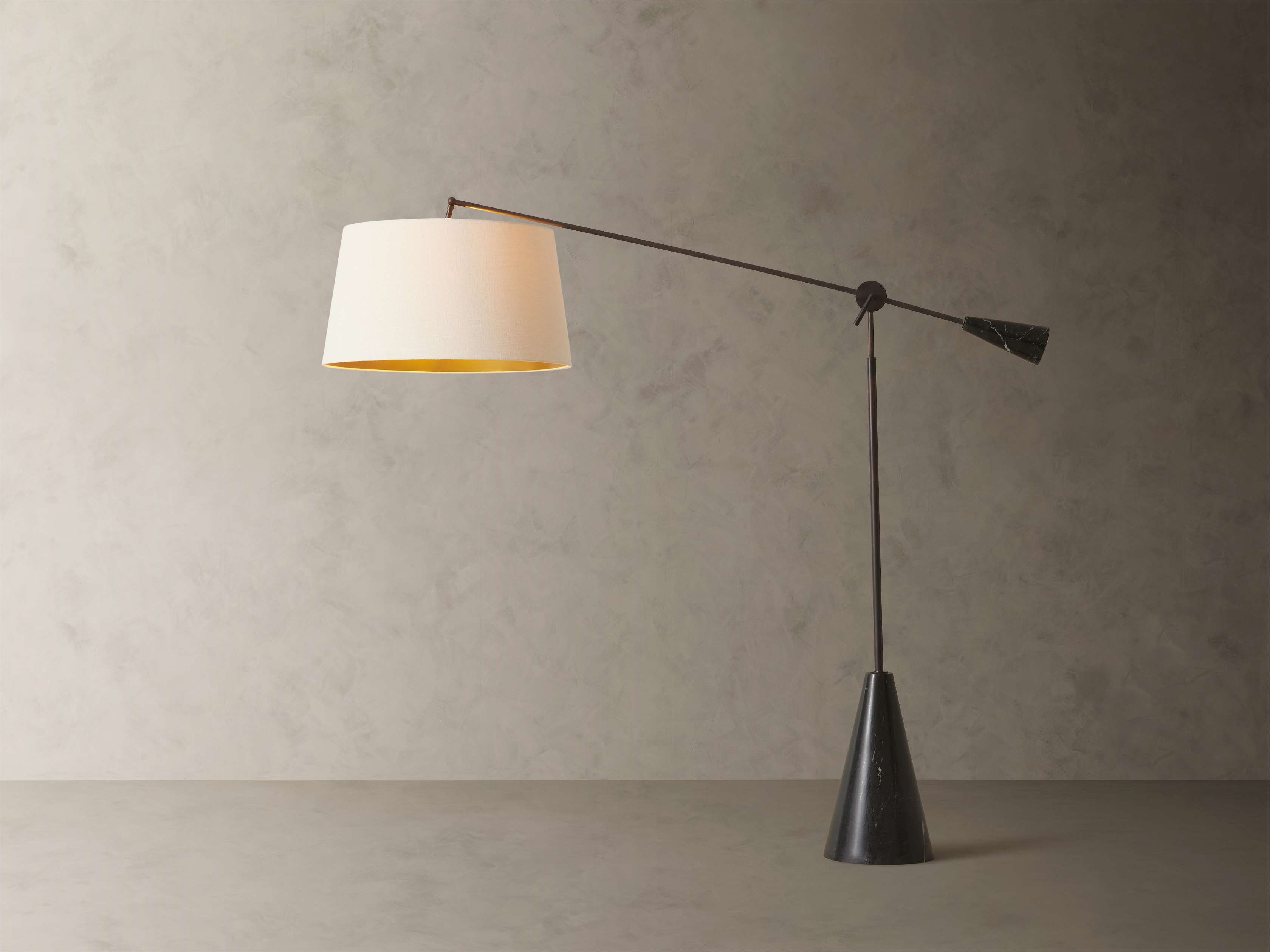 Dione Task Floor Light, Floor Lamp, Dimensions 83"