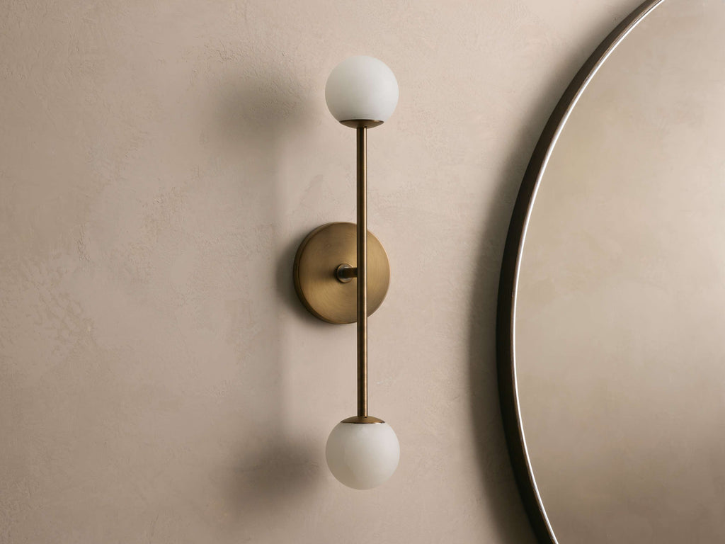 Girouette Double Wall Light, Hardwired Wall Sconce, detail 3