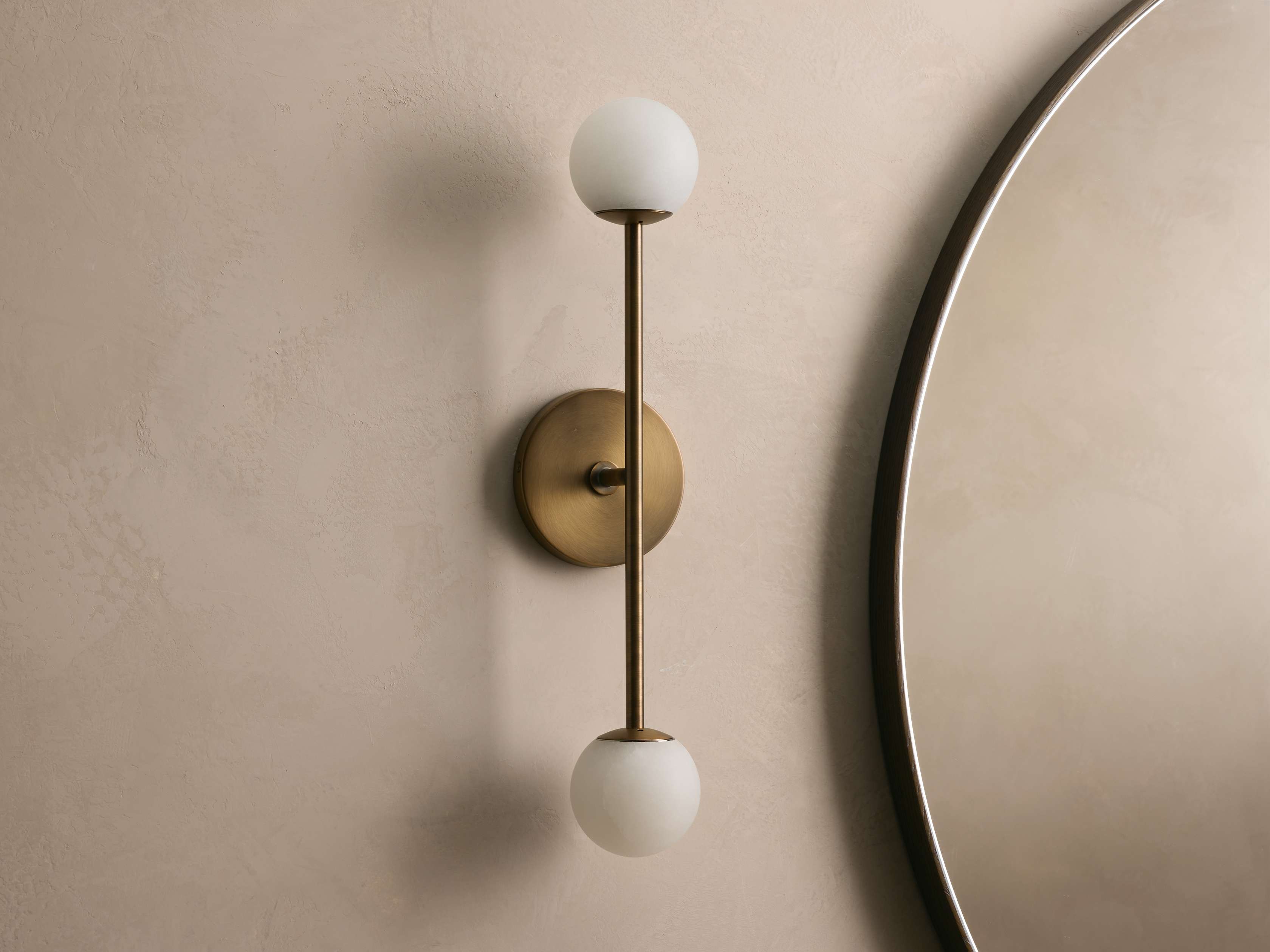 Girouette Double Wall Light, Hardwired Wall Sconce, detail 3