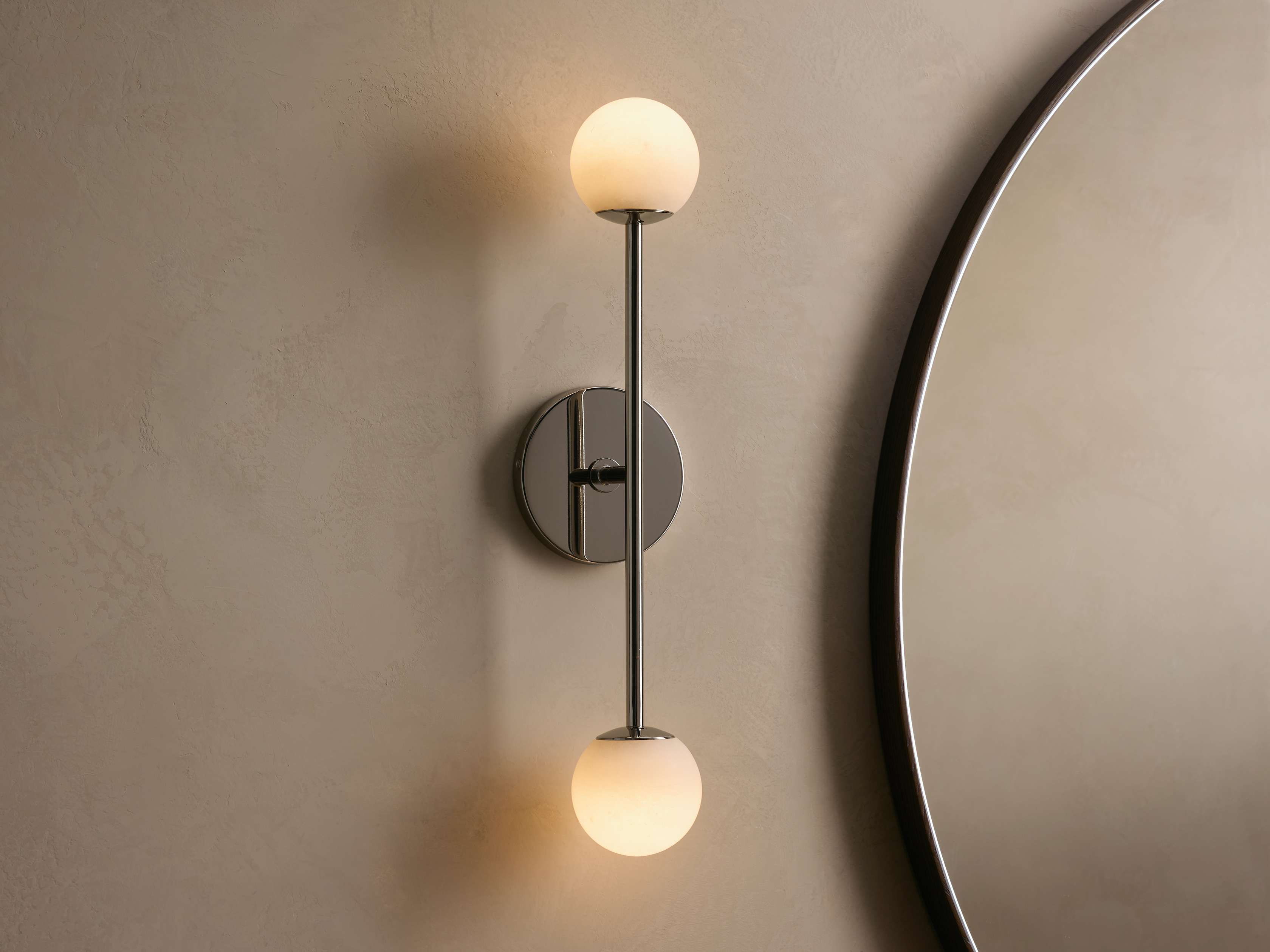 Girouette Double Wall Light, Hardwired Wall Sconce, detail 2