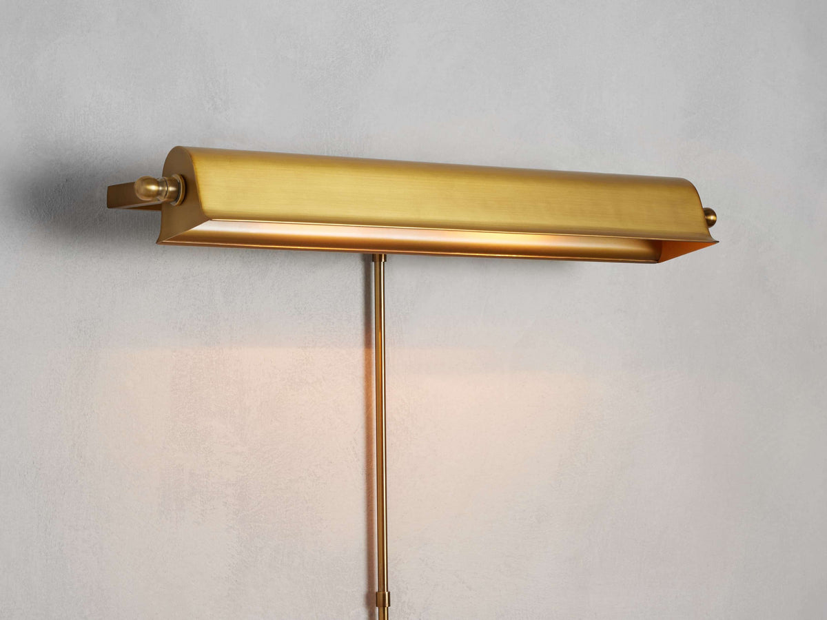 Metal Tremont Picture Light, Plug-In Wall Sconce, 24" Width x 6" Depth x 3"
