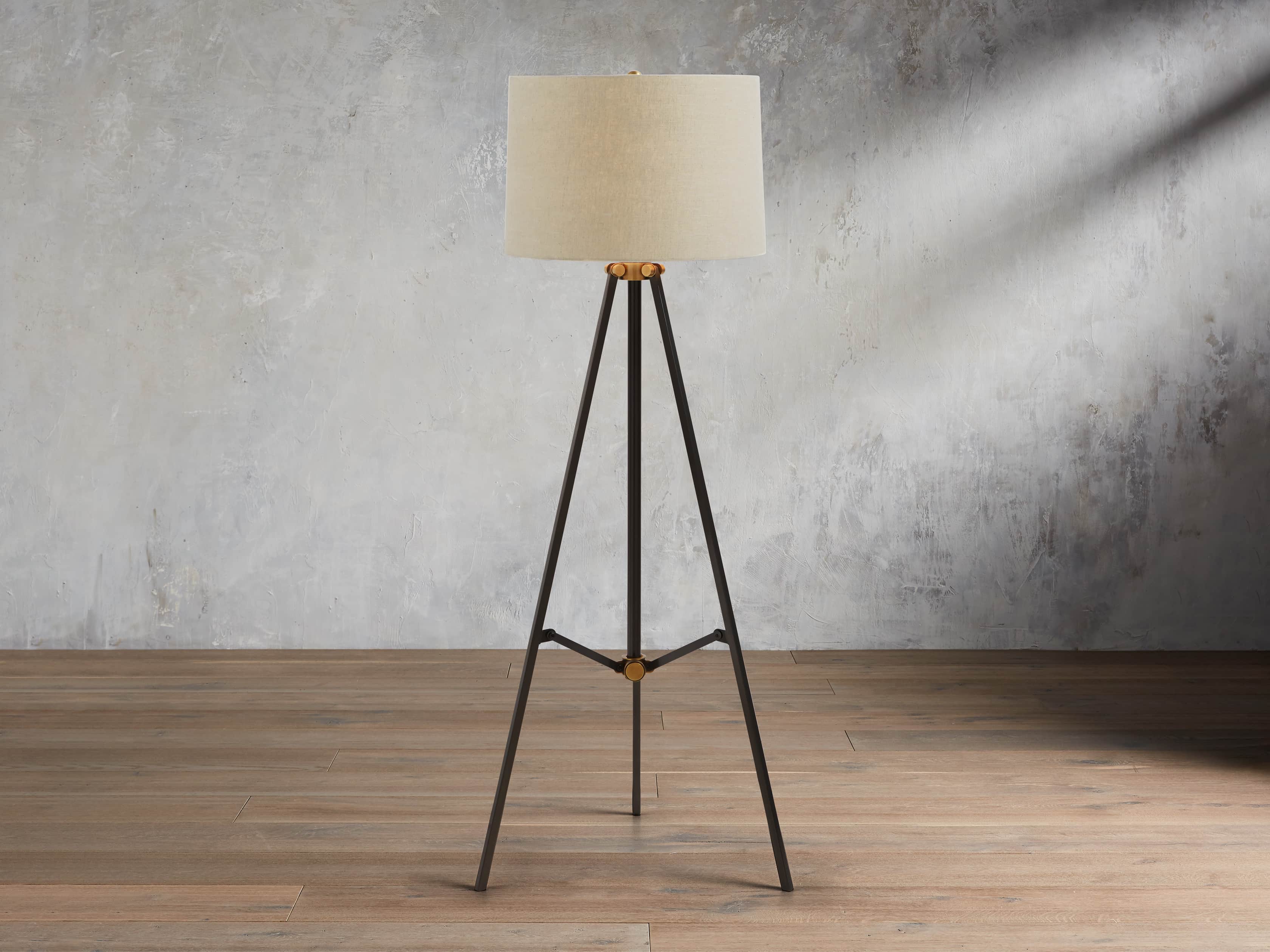 Clarence Bronze Floor Light, Floor Lamp, Dimensions 19"