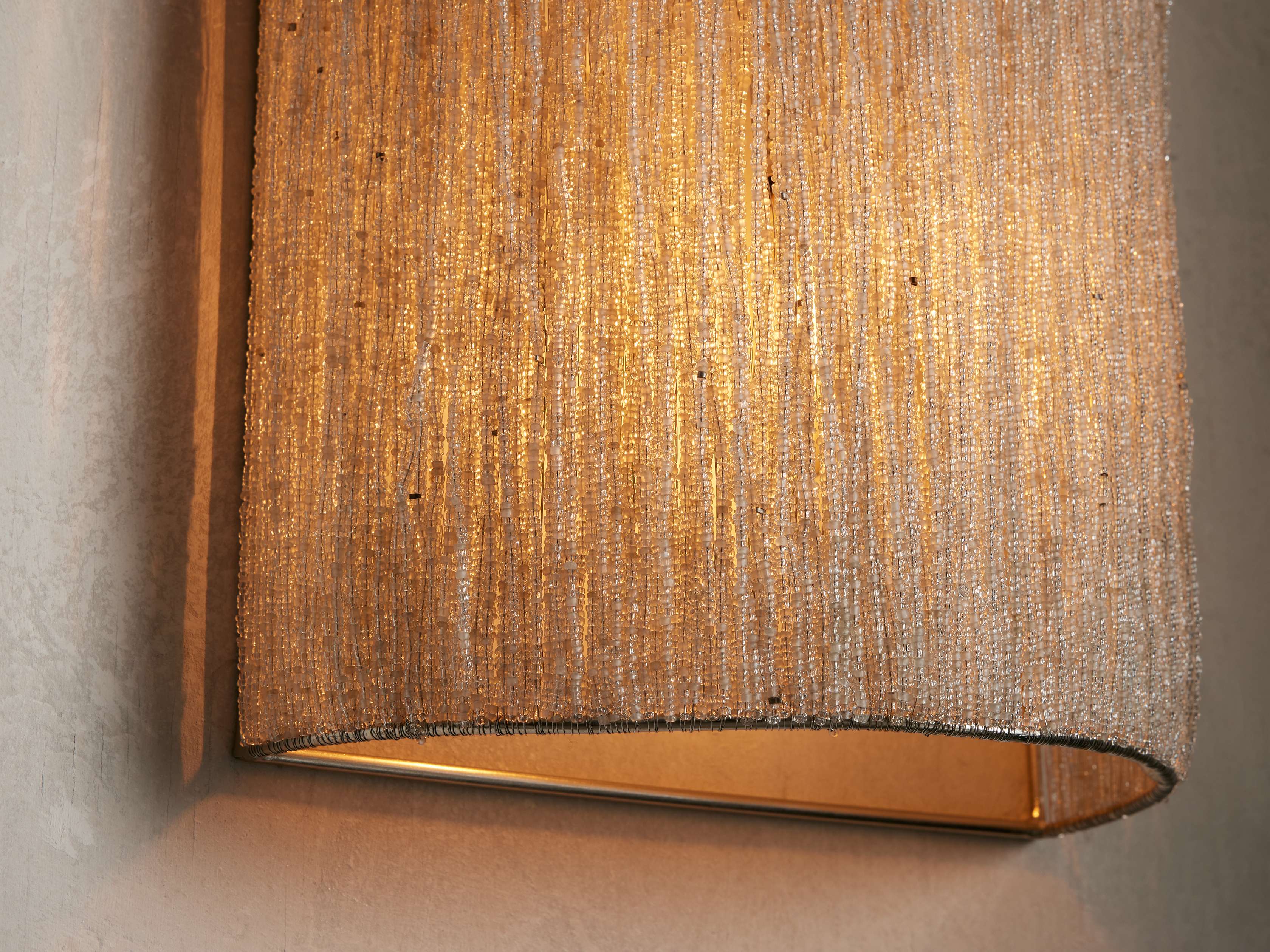 Romilly Beaded Wall Light, Hardwired Wall Sconce, detail 4