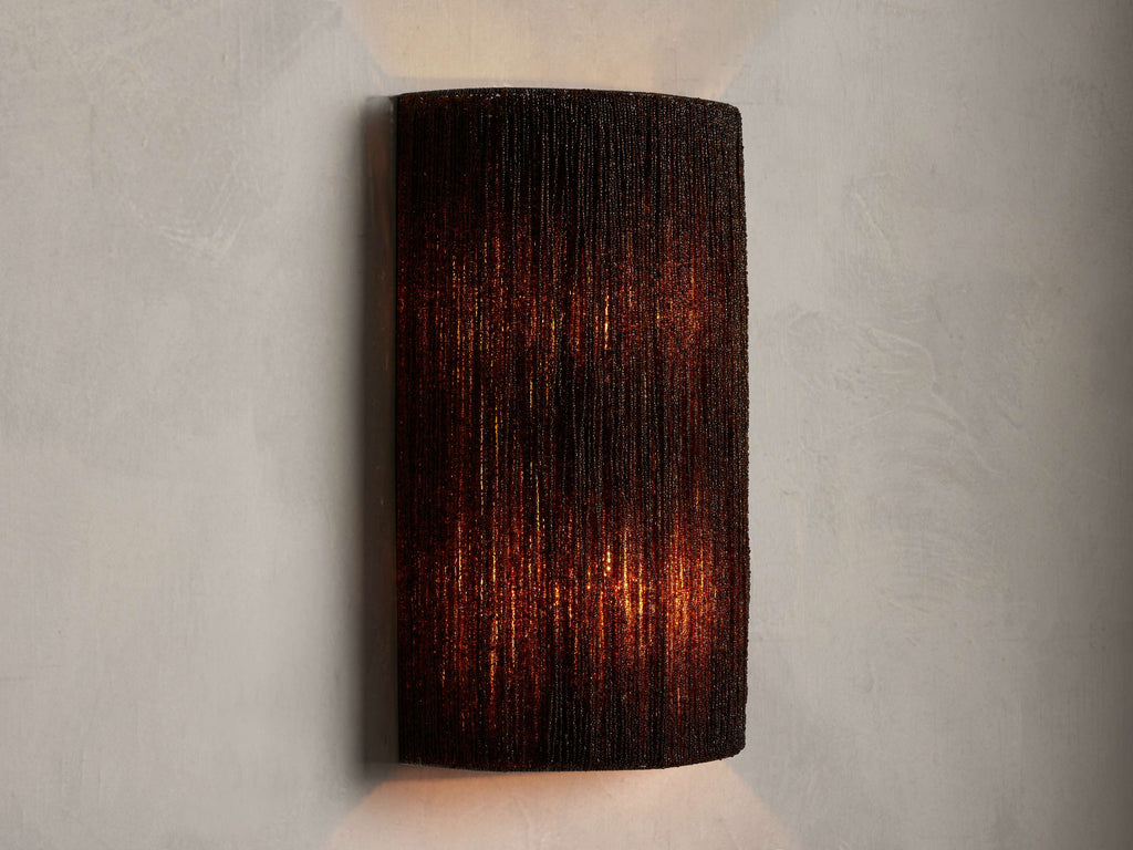 Romilly Beaded Wall Light, Hardwired Wall Sconce, 10" w x 17.5" h