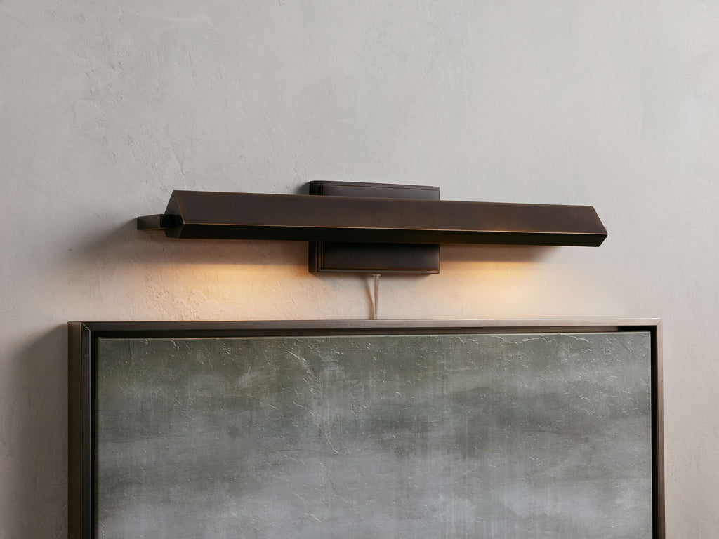 Iron Zaeden Picture Light, Hardwired Wall Sconce, detail 3