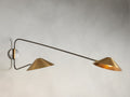 Simms Long Arm Double Wall Light, Hardwired Wall Sconce, Dimensions 54"