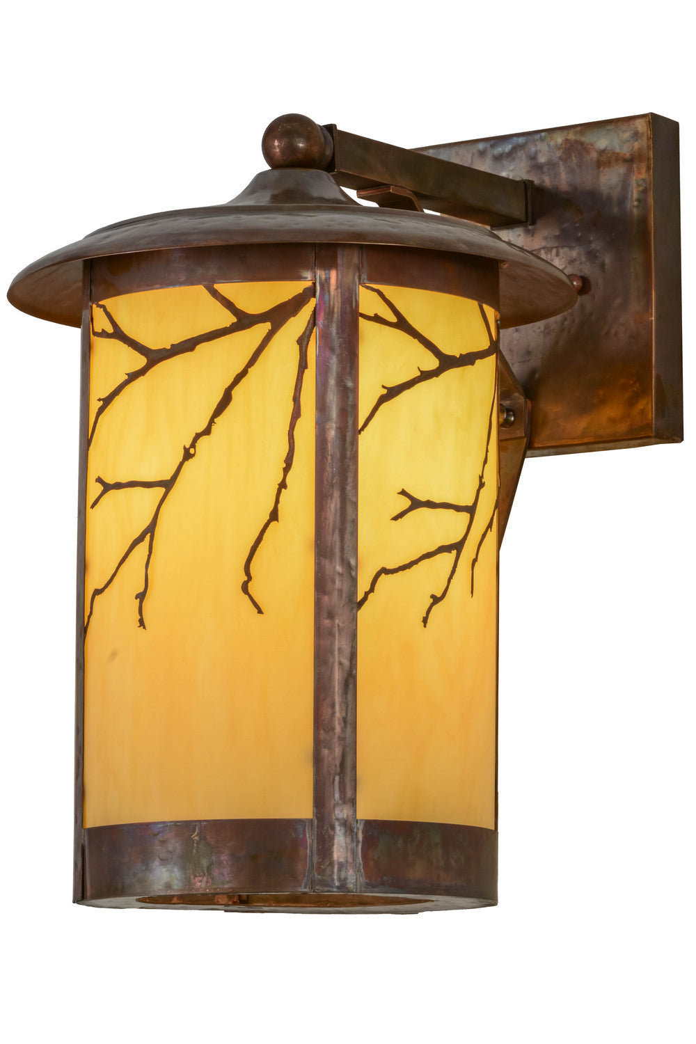 Fulton 1-Light 15.00" Hammered Vintage Copper Wall Sconce front view