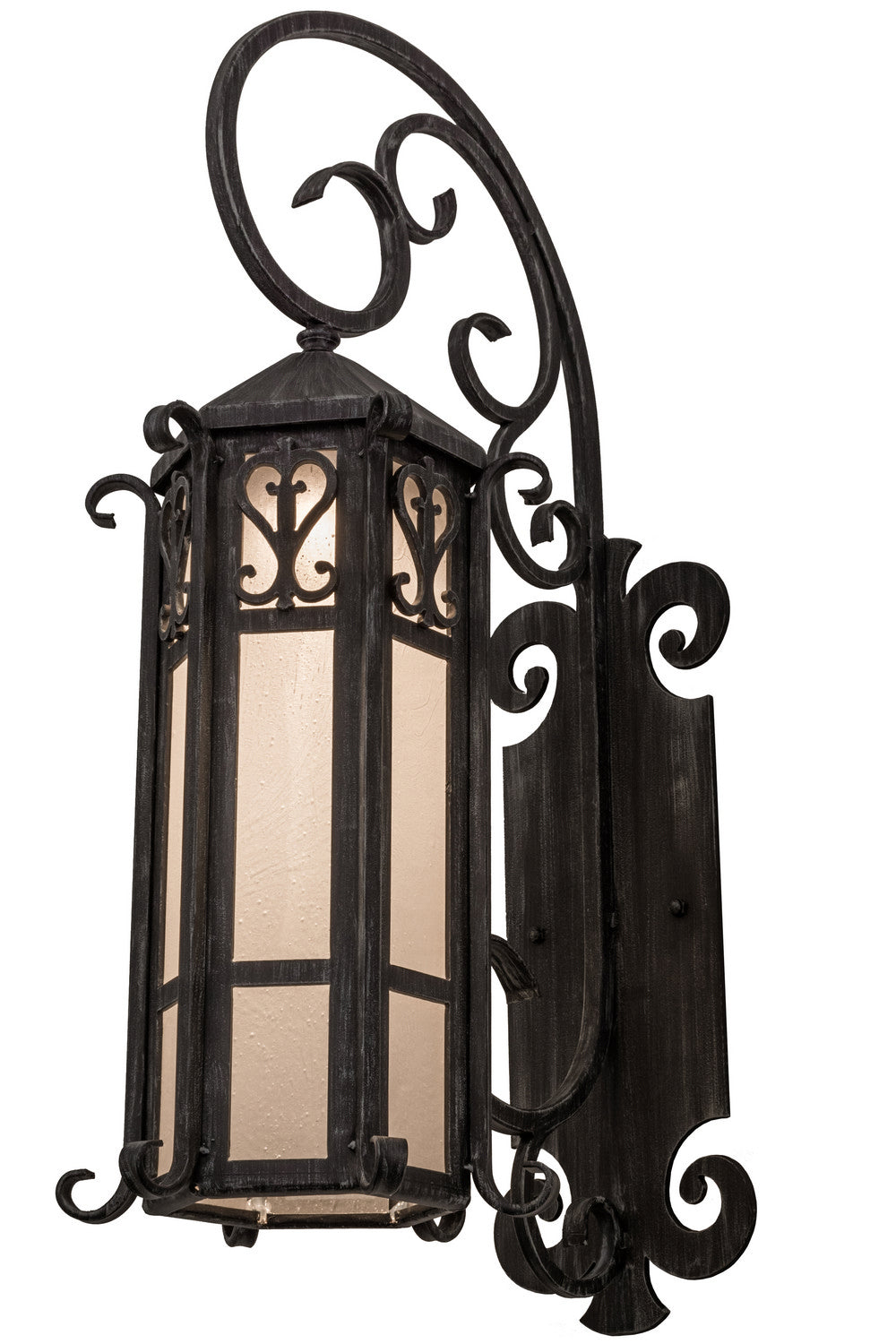 Caprice 1-Light 28.00" Antique Iron Gate Wall Sconce front view