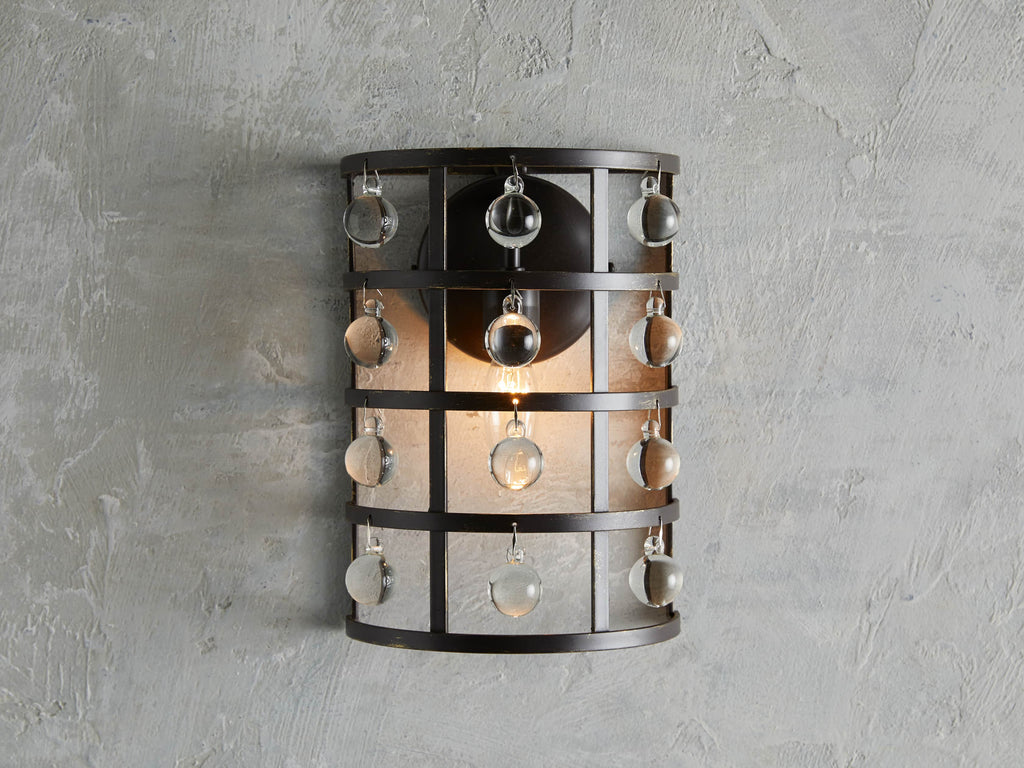 La Cage Wall Light, Hardwired Wall Sconce, Dimensions 7.5"