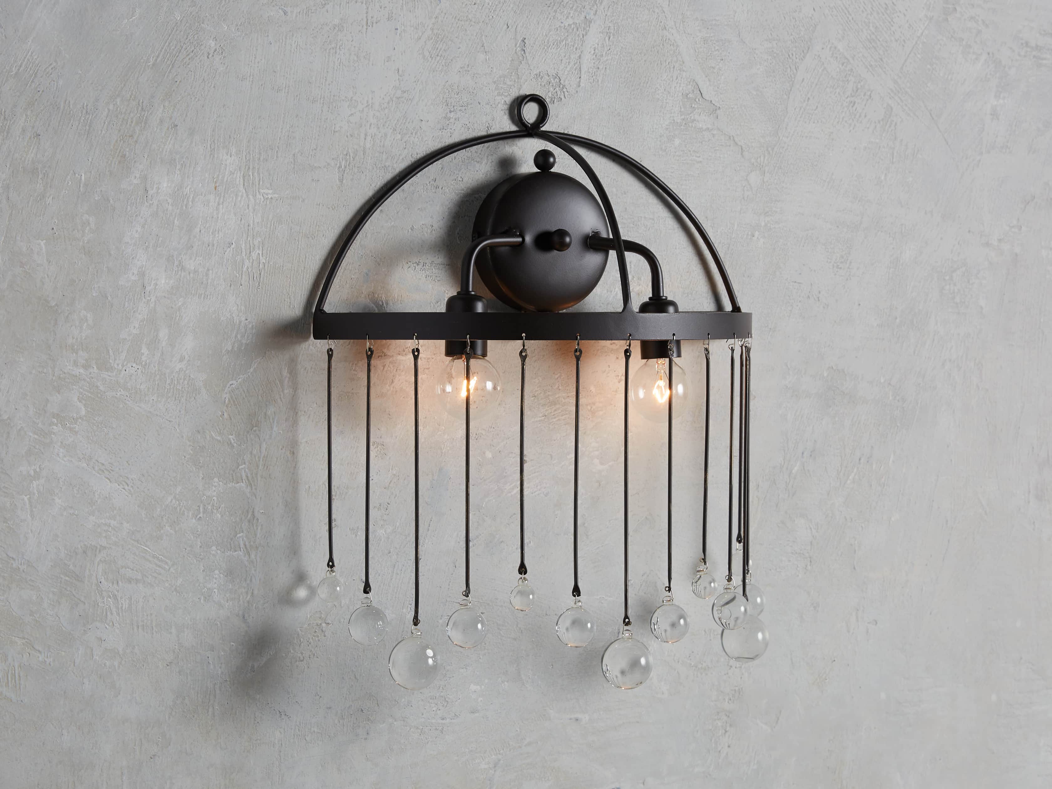 Aubrey Wall Light, Hardwired Wall Sconce, Dimensions 14.5"