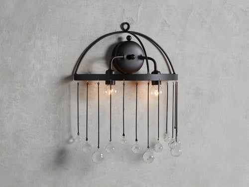 Aubrey Wall Light, Hardwired Wall Sconce, Dimensions 14.5"