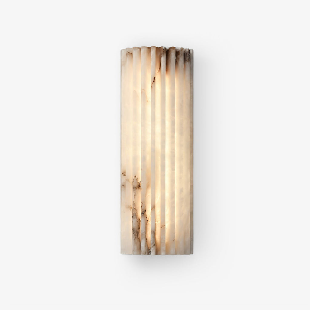 Alvia Alabaster Wall Light, Hardwired Wall Sconce, L 10cm x W 5cm x H 30cm