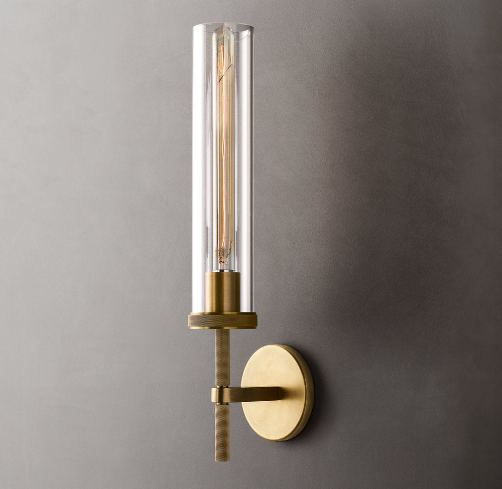 Lambeth Knurled Grand Wall Light, Bathroom Wall Sconce, Dimensions Overall: 4"