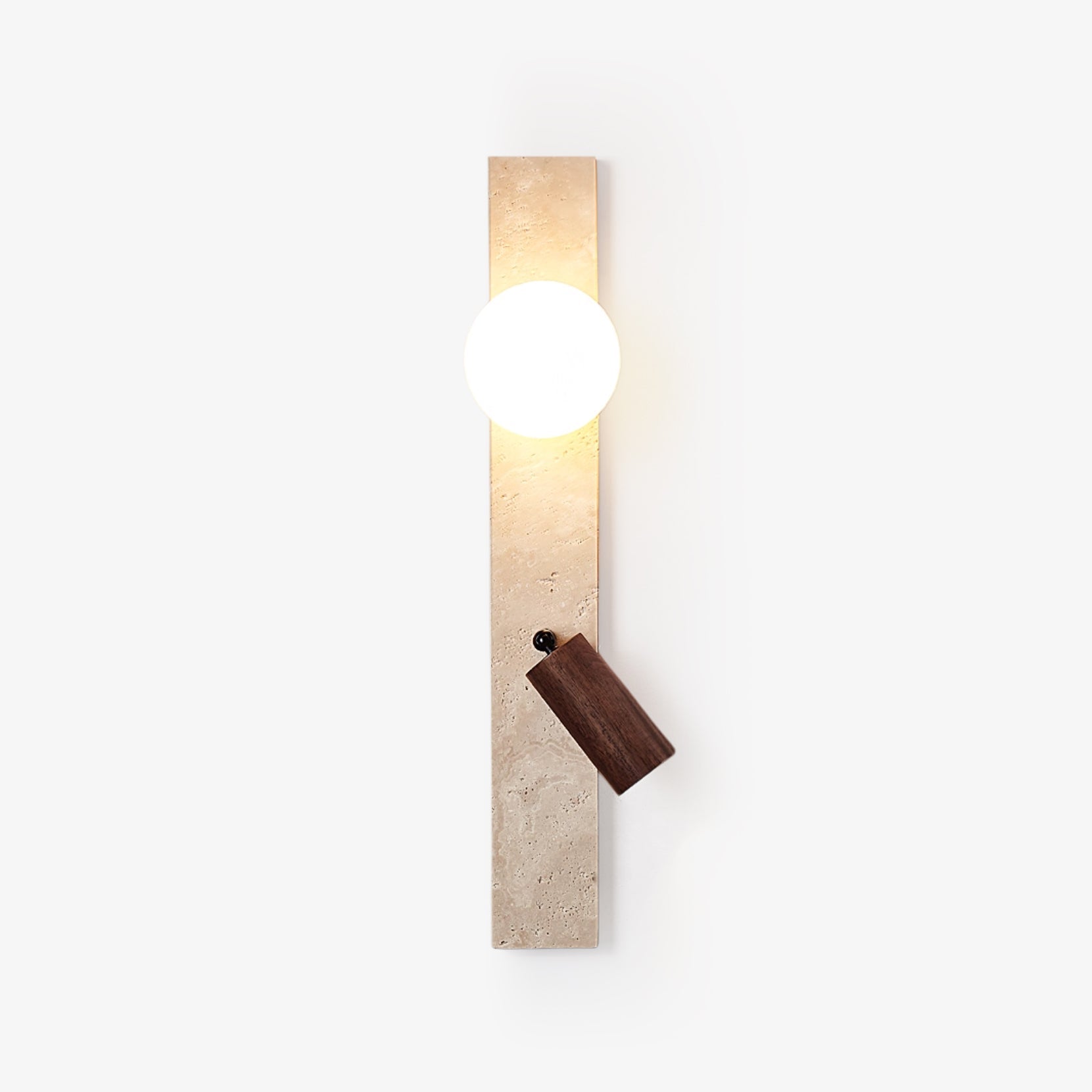 Terra Linear Wall Light, Hardwired Wall Sconce, Metal, Dia 8cm x H 58cm