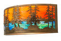 Tall Pines 2-Light 12.00" Antique Copper Wall Sconce front view