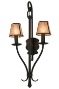 Nehring 2-Light 41.00" Costello Black Wall Sconce front view