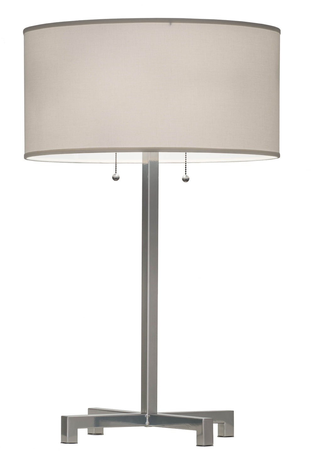 Cilindro 32 Inch 2-Light 32.00" Extreme Chrome Table Lamp front view