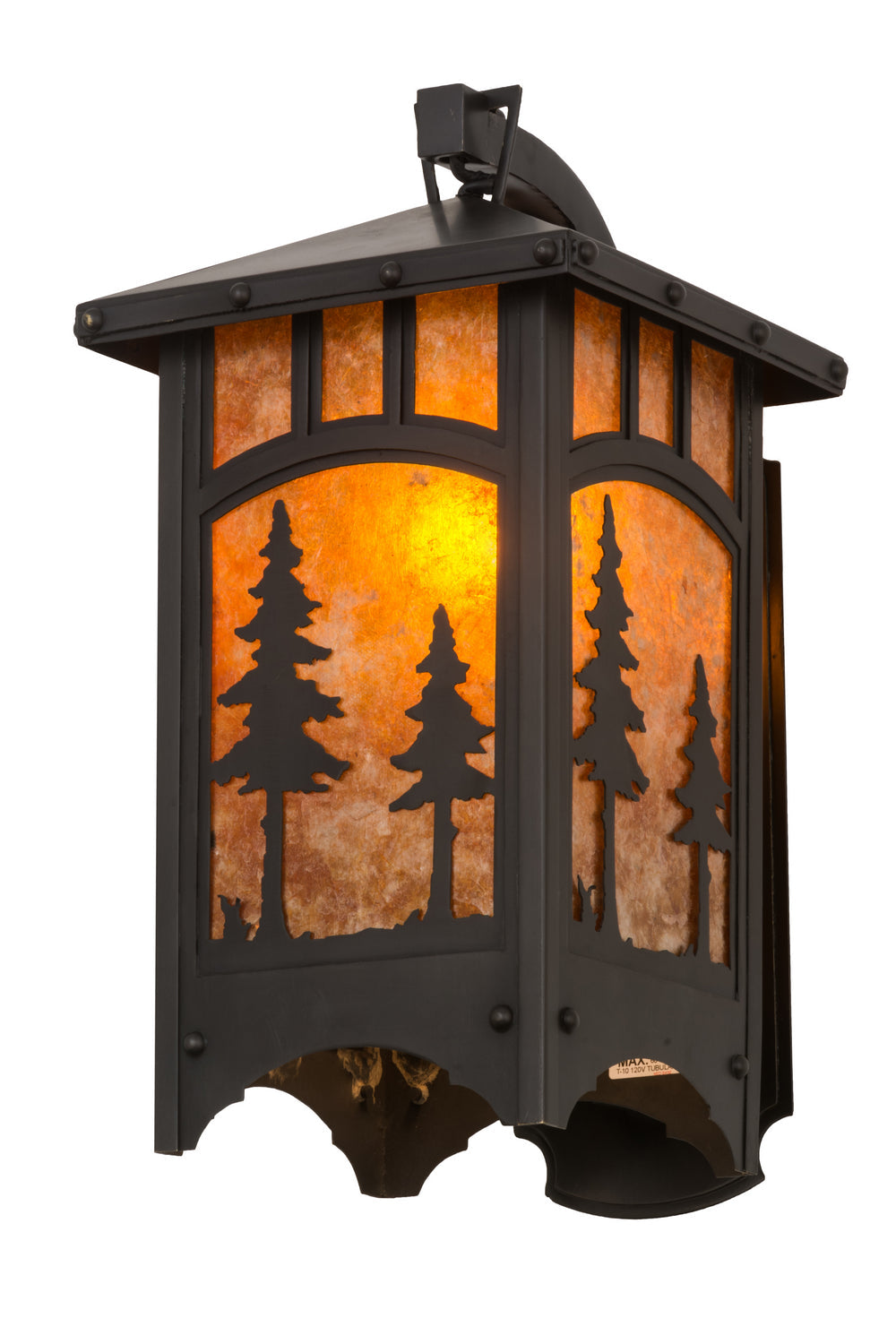 Tall Pines 1-Light 15.00" Craftsman Brown Wall Sconce front view