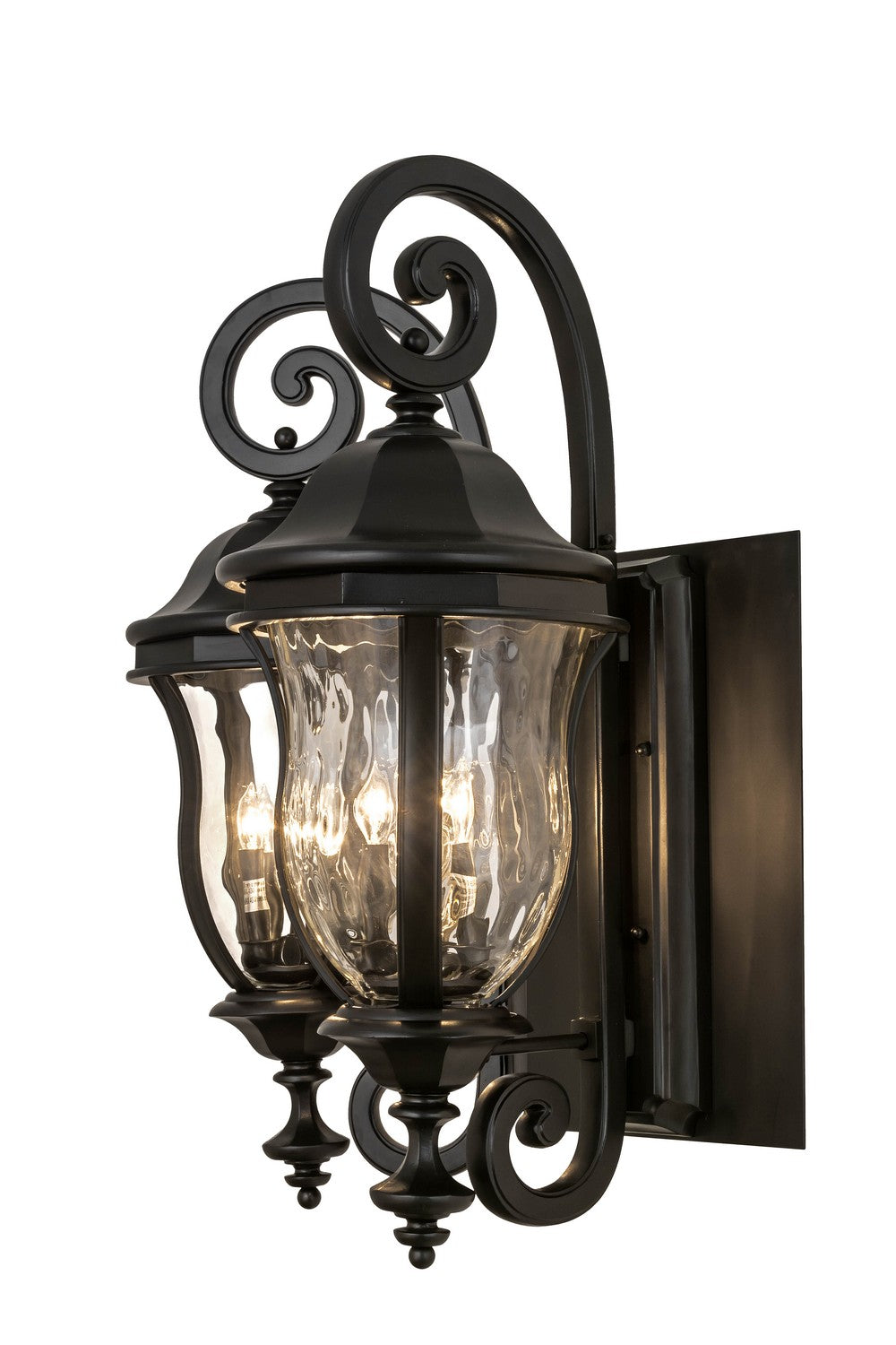 Monticello 8-Light 35.50" Black Wall Sconce detail view 6
