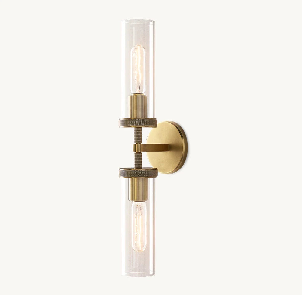 Lambeth Knurled Linear Wall Light, Bathroom Wall Sconce, detail 8
