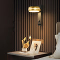Circular 6W LED Wall Light Rotatable Bedside Lamp, Bedside Table Lamp, DIMENSIONS 7.9"