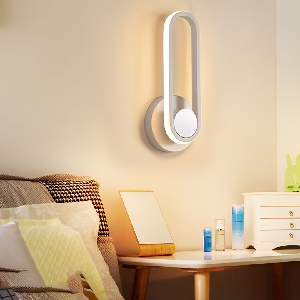 330° Rotatable Rounded Box LED Nordic Wall Light, Bedroom Wall Sconce, detail 4