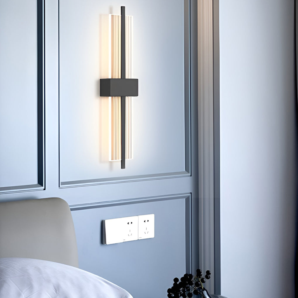 Creative Rectangle Warm Light Postmodern Wall Light Wall Fixtures Lighting, Bedroom Wall Sconce, detail 3