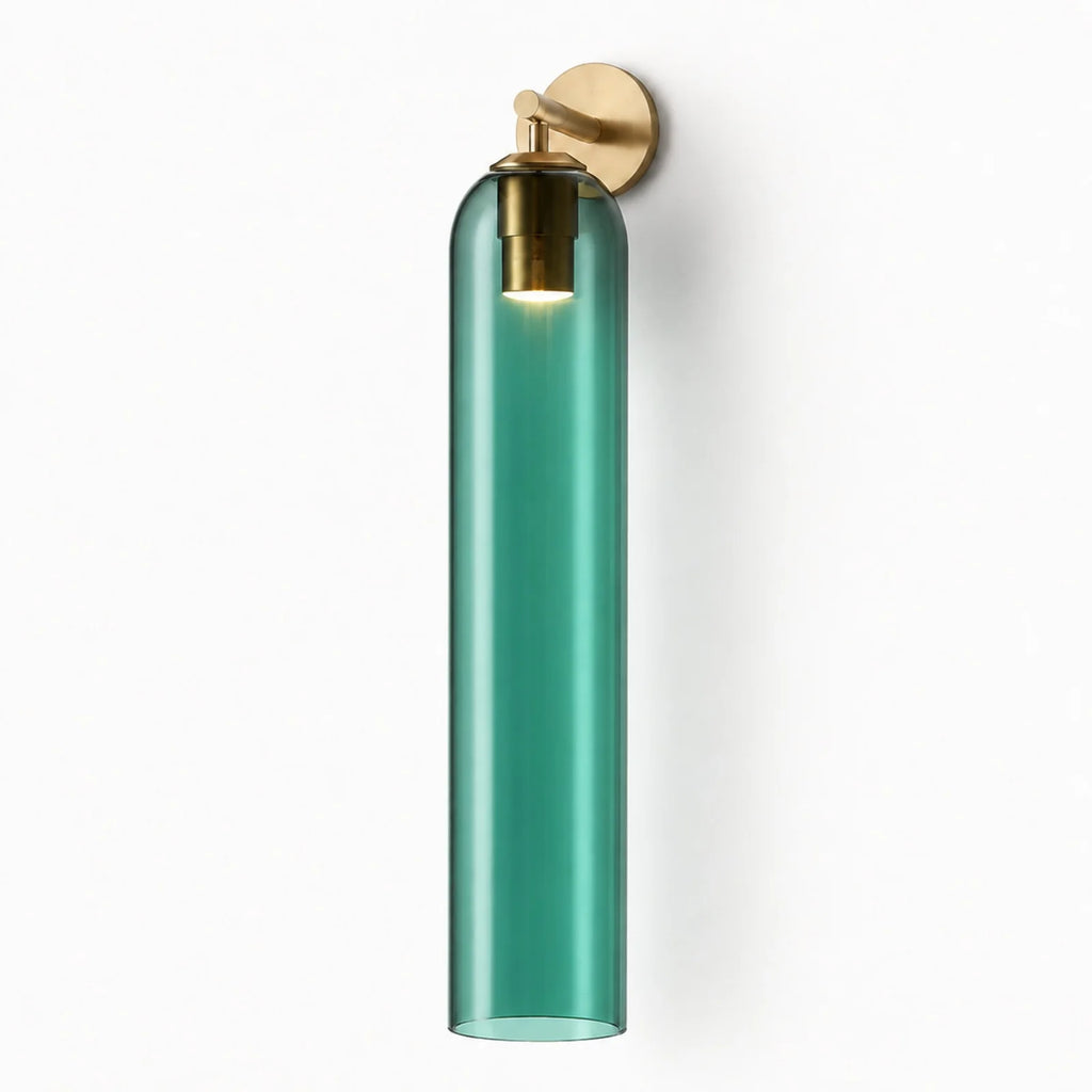 Cylindrical Art Glass Wall Light