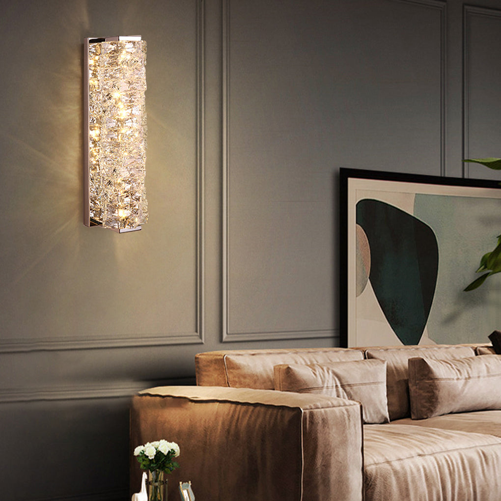 Creative Crystal Three Step Dimming Light LED Contemporary Wall Light, Bedroom Wall Sconce, detail 3