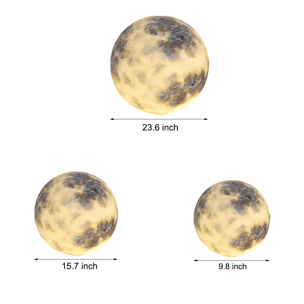 Waterproof Glass Luminous Moon Lunar Art Decor Contemporary Ground Lawn Lamp, Outdoor Wall Light, detail 5