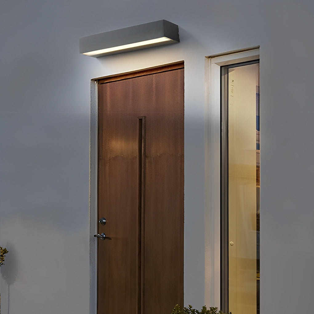 Clean-Lined Strip Waterproof LED Black Contemporary Exterior Wall Washer Light, Outdoor Wall Light, detail 4