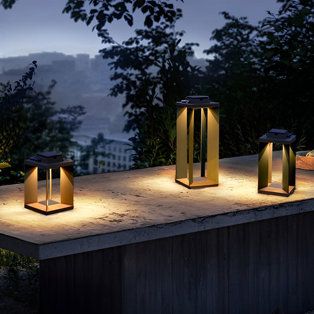 Portable Creative LED Waterproof Black Contemporary Solar Lawn Lamp Exterior Lights, Outdoor Wall Light, detail 5