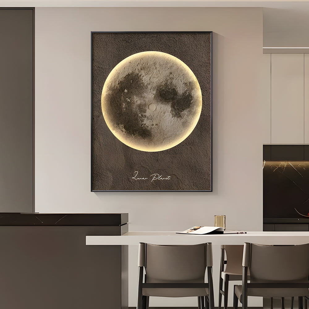 Crystal Moon Electric Meter Box Decorative Painting, Wall Sconce, detail 3