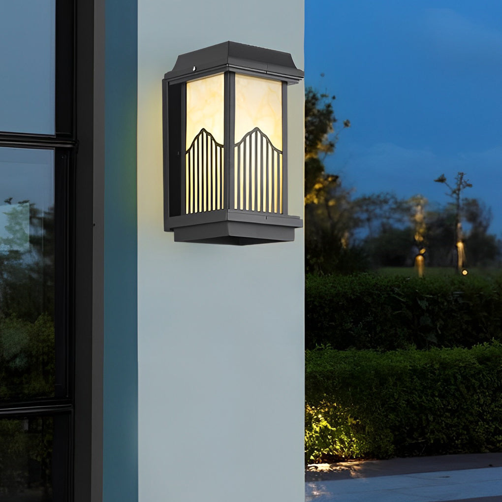 Waterproof Solar Powered Automatic Charging Exterior Wall Fixtures with Remote, Outdoor Wall Light, detail 2