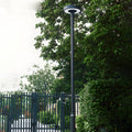 Circular Waterproof Smart Remote Control LED Solar Lamp Post Top Lights, Outdoor Wall Light, Aluminum, Dia 16.7in