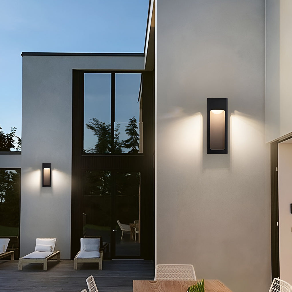 Box IP65 Waterproof 12W LED Black Contemporary Exterior Wall Light Sconces, Outdoor Wall Light, detail 6