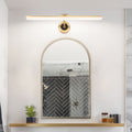Modern Adjustable LED Bathroom Vanity Mirror Light with Rotatable Flat Bar in Gold/Black Finish, Bathroom Vanity Light, 22.8"