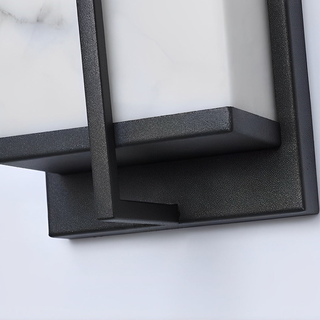 Resin Box Waterproof LED Black Contemporary Exterior Sconce Lighting, Outdoor Wall Light, detail 5