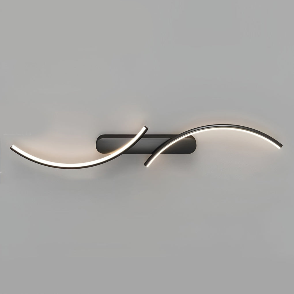 Creative S-shaped LED Three-color Light Contemporary Wall Light, Hardwired Wall Sconce, detail 5