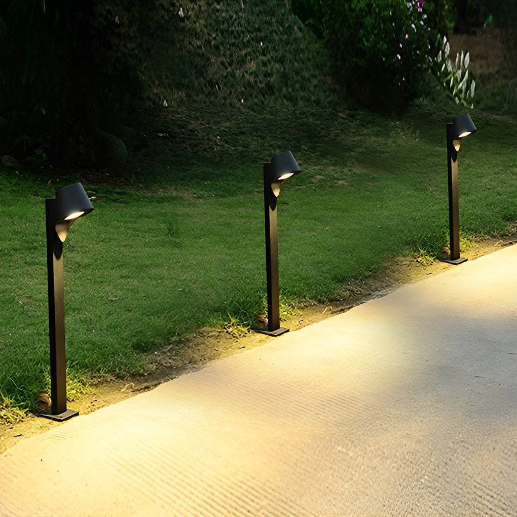 Clean-Lined Waterproof LED 10w Black Contemporary Exterior Pathway Lights, Outdoor Wall Light, detail 2